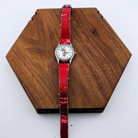 Disney Minnie Mouse Character Watch Red Band Retro Cutesy Kidcore Mod Twee - Picture 4 of 8
